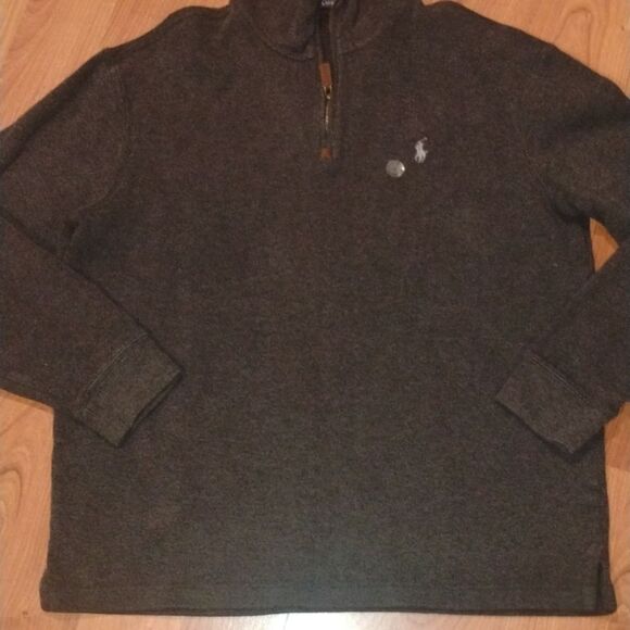 Ralph Lauren Men's Dark Gray Zip-Up Sweater - Picture 2 of 3